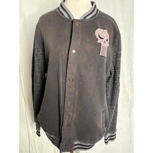 Marvel the Punisher Varsity Style Snap Front XL Embroidered Logo